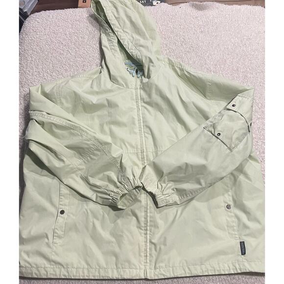 Pacific Trail Women's Plus Size 1x Button Long Sleeve Hooded Jacket Light Green - Picture 2 of 13